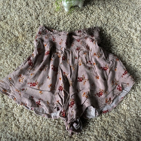 American Eagle Outfitters Pants - American eagle pink floral pattern high waisted stretchy  vintage style …